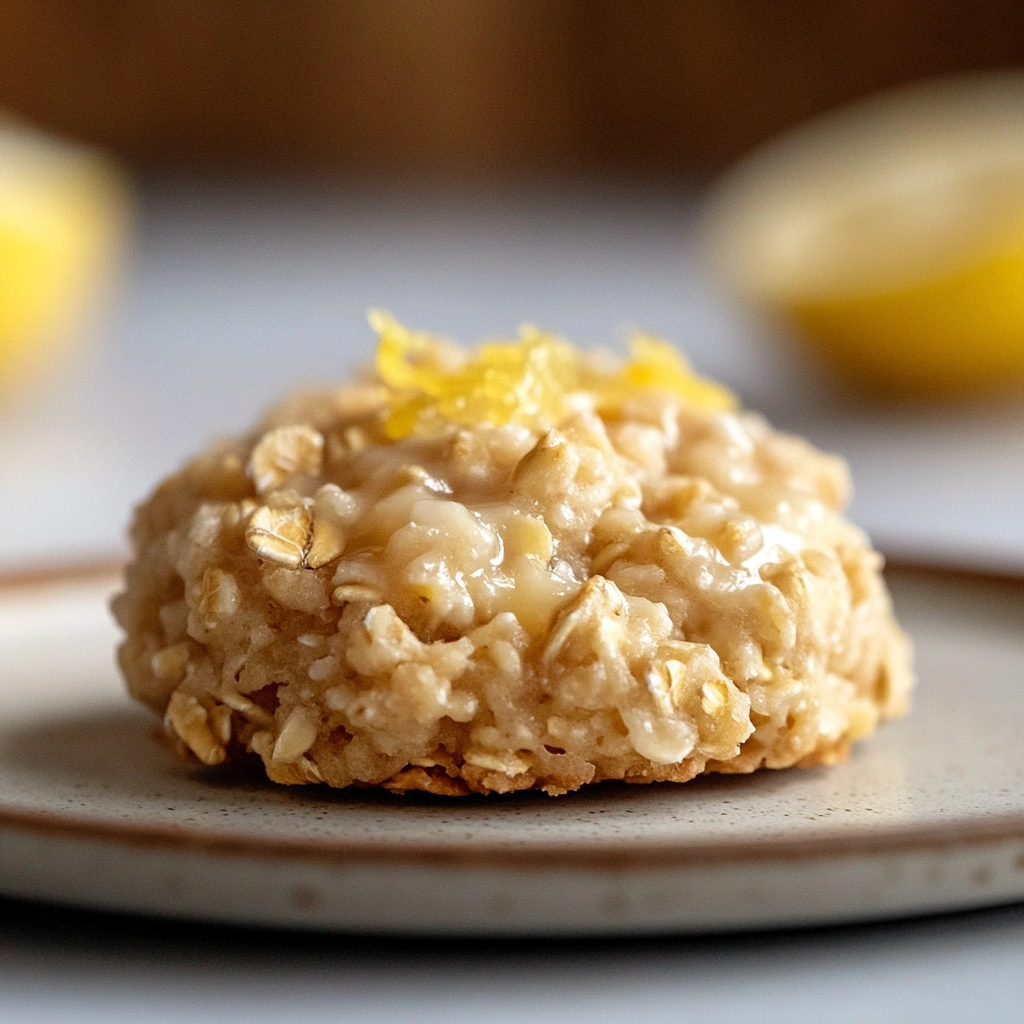 Lemon Oatmeal No-Bake Cookies