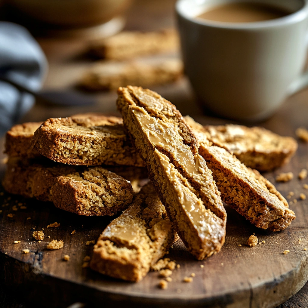 Crunchy Cookie Butter Biscotti