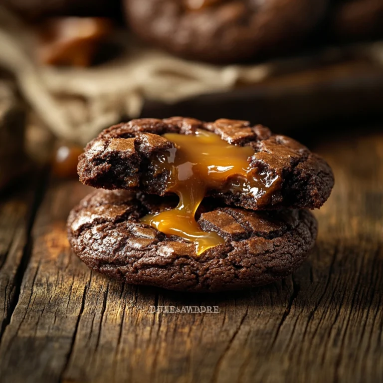 Caramel-Stuffed Chocolate Cookies