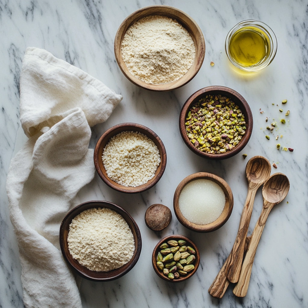 Semolina Pistachio Crunch Cookies